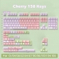 Lily of The Valley 104+34 / 54 MDA / Cherry Profile Keycap Set Cherry MX PBT Dye-subbed for Mechanical Gaming Keyboard